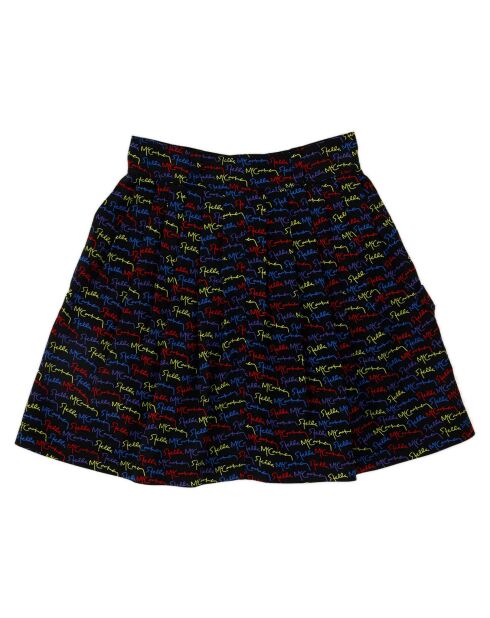 Jupe à motif monogramme noir/multicolore