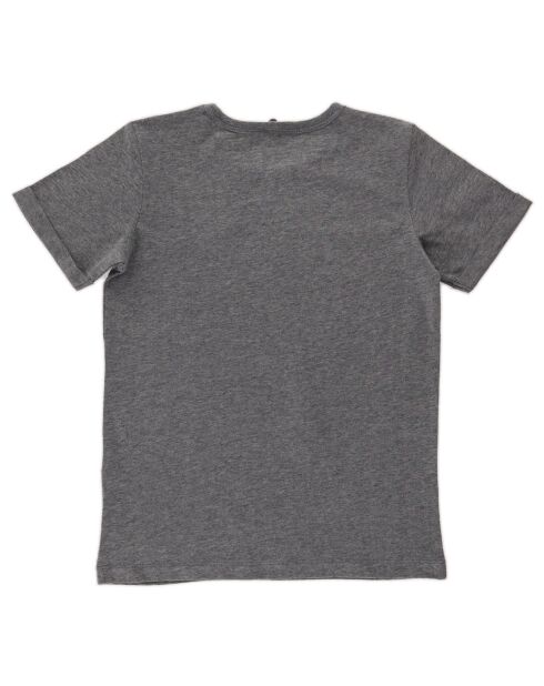 T-Shirt imprimé Fleurs gris