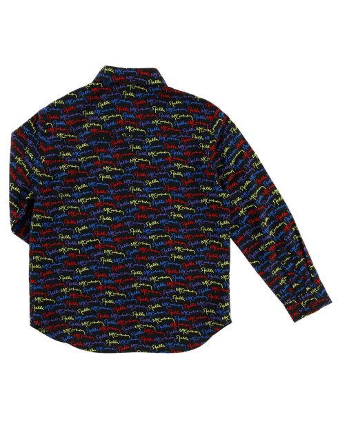 Chemise logo imprimé noir/multicolore