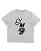 T-Shirt à logo imprimé gris