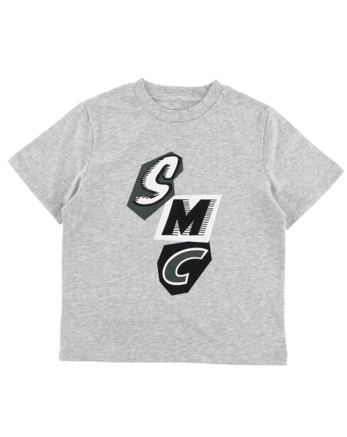 T-Shirt à logo imprimé gris