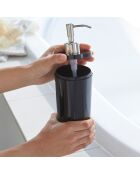 Distributeur de savon Tower noir - 8x8x23 cm