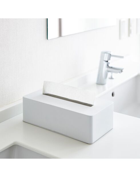 Boite à mouchoirs Tower blanche - 26.5x13.5x7.5 cm