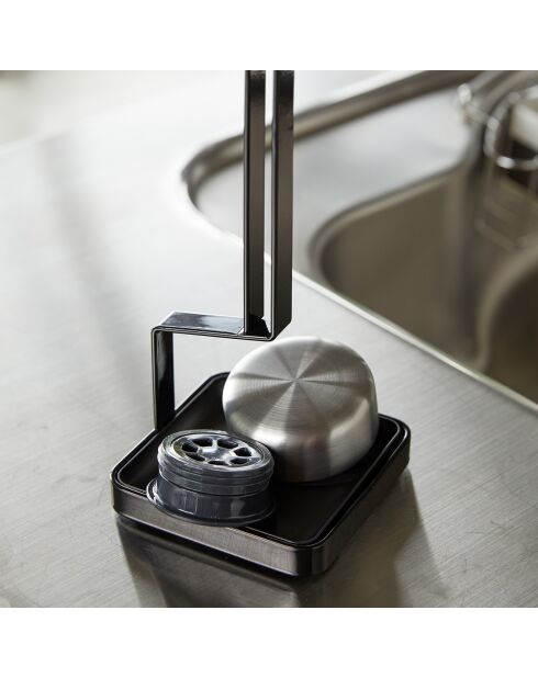 Supporto per asciugabottiglie Tower nero - 10x10x30 cm