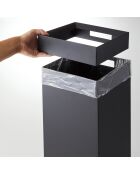 Pattumiera nera Tower - 22,5x22,5x60 cm