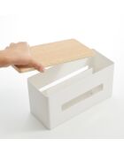 2-in-1 tissuedoos Rin wit - 26x11x14 cm