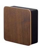Porte-clés mural magnétique Rin marron/noir - 15.8x5.7x15.8 cm