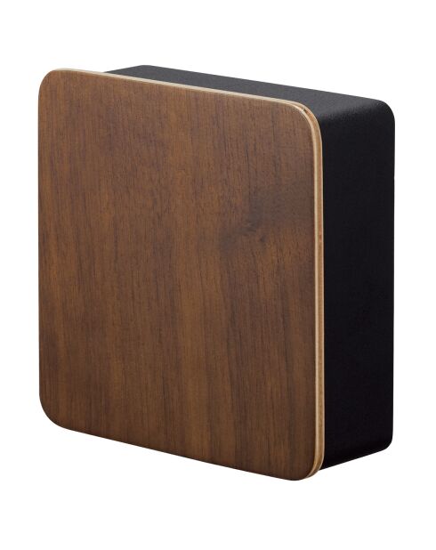 Magnetische wandsleutelhouder Rin bruin/zwart - 15,8x5,7x15,8 cm