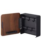 Porte-clés mural magnétique Rin marron/noir - 15.8x5.7x15.8 cm