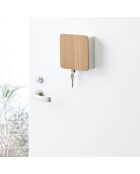Porte-clés mural magnétique Rin marron clair -15.8x5.7x15.8 cm