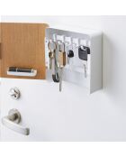 Porte-clés mural magnétique Rin marron clair -15.8x5.7x15.8 cm