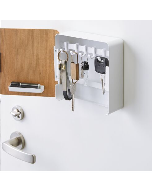 Porte-clés mural magnétique Rin marron clair -15.8x5.7x15.8 cm