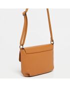 Sac bandoulière Joyce en Cuir camel - 25x17x5 cm