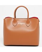 Tragetasche Nisa aus kamelfarbenem Leder - 31x25x14 cm