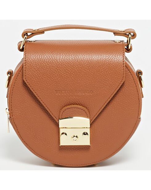 Schultertasche Polly aus Kamelleder - 17x19x6 cm