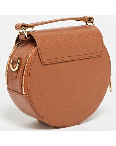 Schultertasche Polly aus Kamelleder - 17x19x6 cm