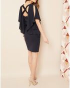 Robe volantée marine