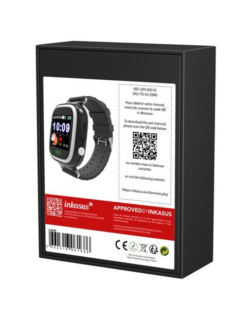 Montre Bluetooth Kid Safe traceur GPS pour enfant V2 - noire