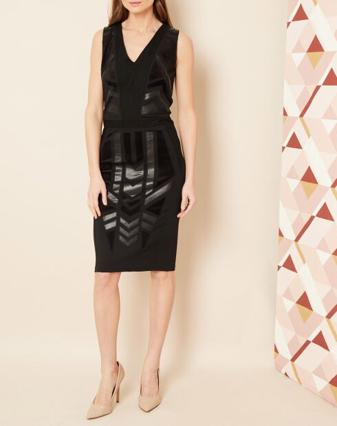 Zwarte halflange jurk