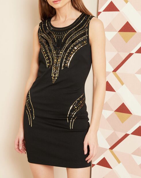 Robe courte Shiny noire