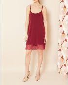 Robe base dentelle bordeaux