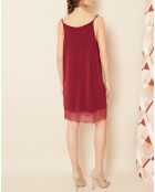 Robe base dentelle bordeaux