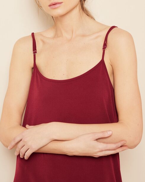 Robe base dentelle bordeaux
