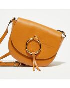 Christian Schultertasche aus kamelfarbenem Leder - 20x16x9 cm