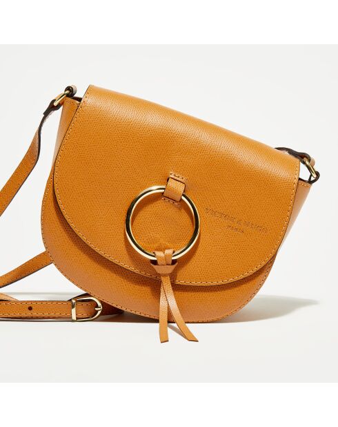 Christian Schultertasche aus kamelfarbenem Leder - 20x16x9 cm