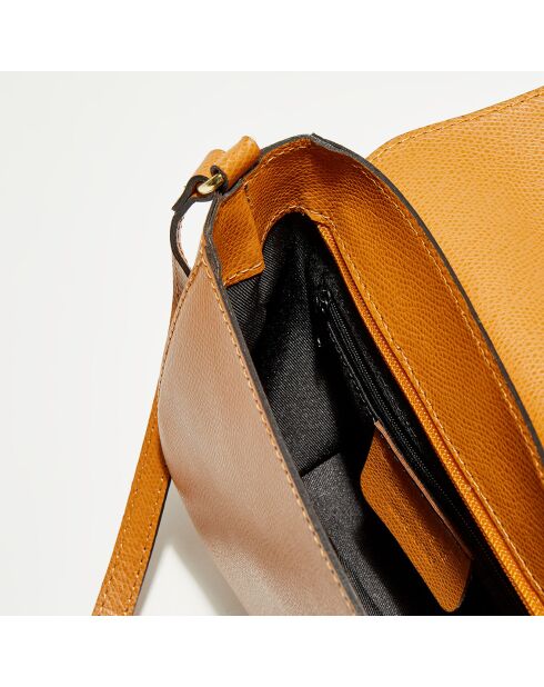 Christian Schultertasche aus kamelfarbenem Leder - 20x16x9 cm