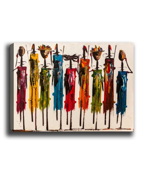 Tableau canvas décoratif multicolore - 70x100 cm