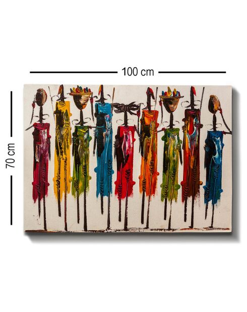 Tableau canvas décoratif multicolore - 70x100 cm