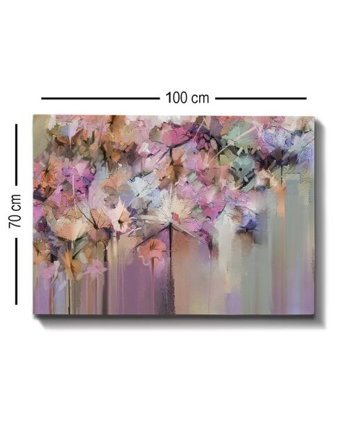 Tableau canvas décoratif rose - 70x100 cm