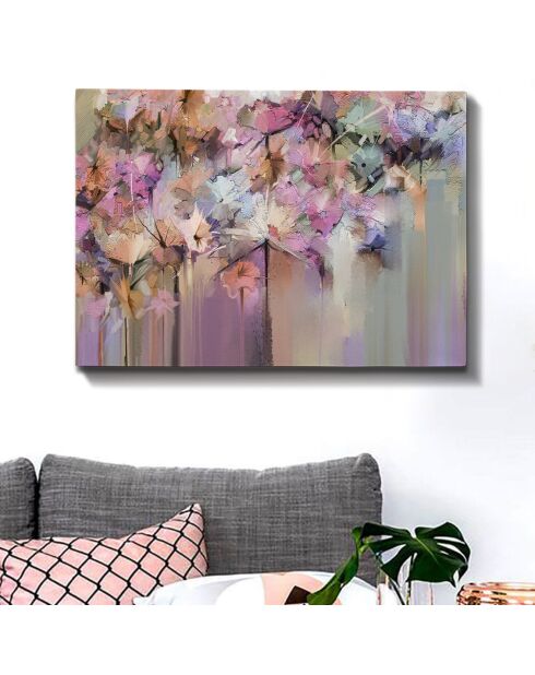 Tableau canvas décoratif rose - 70x100 cm