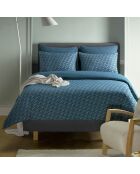 Birds Midnight Blue dekbedovertrekset van katoenflanel