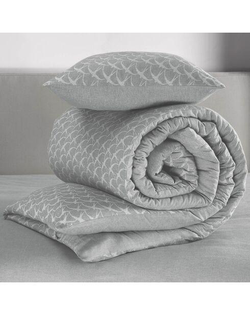 Parure housse de couette Vague grise