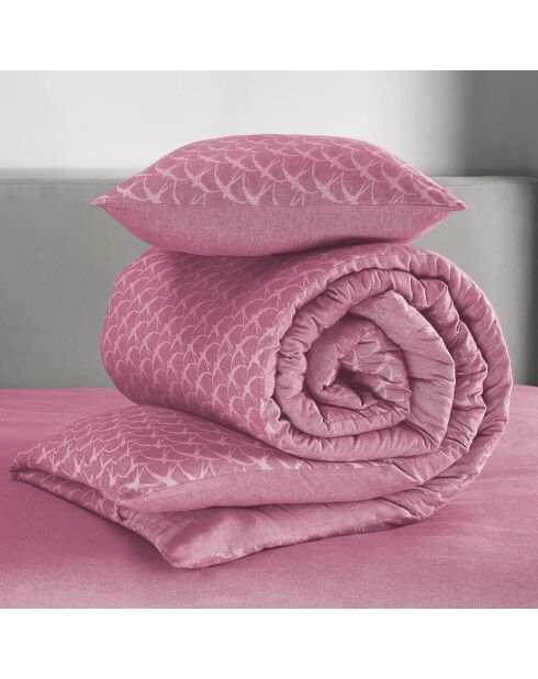 Parure Housse de couette Vague rose - 240x220 cm