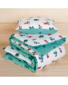 Juego de funda de edredón multicolor Nile Blue