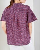 Chemise Fantine imprimée rouge/marine