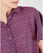 Chemise Fantine imprimée rouge/marine