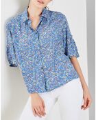 Chemise Poppins imprimée bleue
