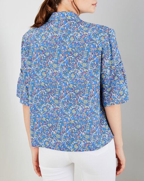 Chemise Poppins imprimée bleue