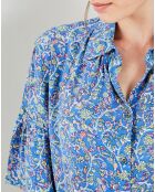 Chemise Poppins imprimée bleue