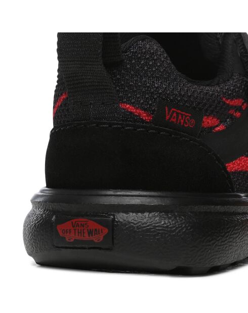 Rapidweld zwart/geel/rode Ultra Range sneakers van leer en canvas