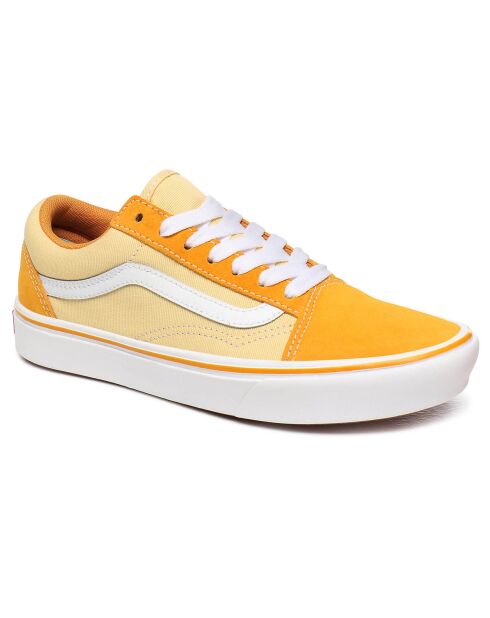 Sneakers en Velours de Cuir & Toile ComfyCush Old Skool jaunes