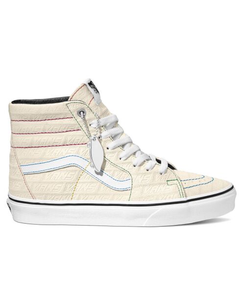 Sneakers en Velours de Cuir Emboss Sk8-Hi écrues