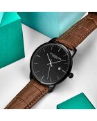 Montre Homme en Cuir Quartz Symphony marron