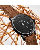Montre Homme en Cuir Quartz Symphony marron