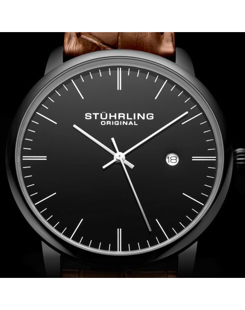 Montre Homme en Cuir Quartz Symphony marron