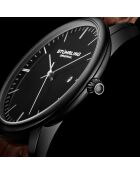 Montre Homme en Cuir Quartz Symphony marron